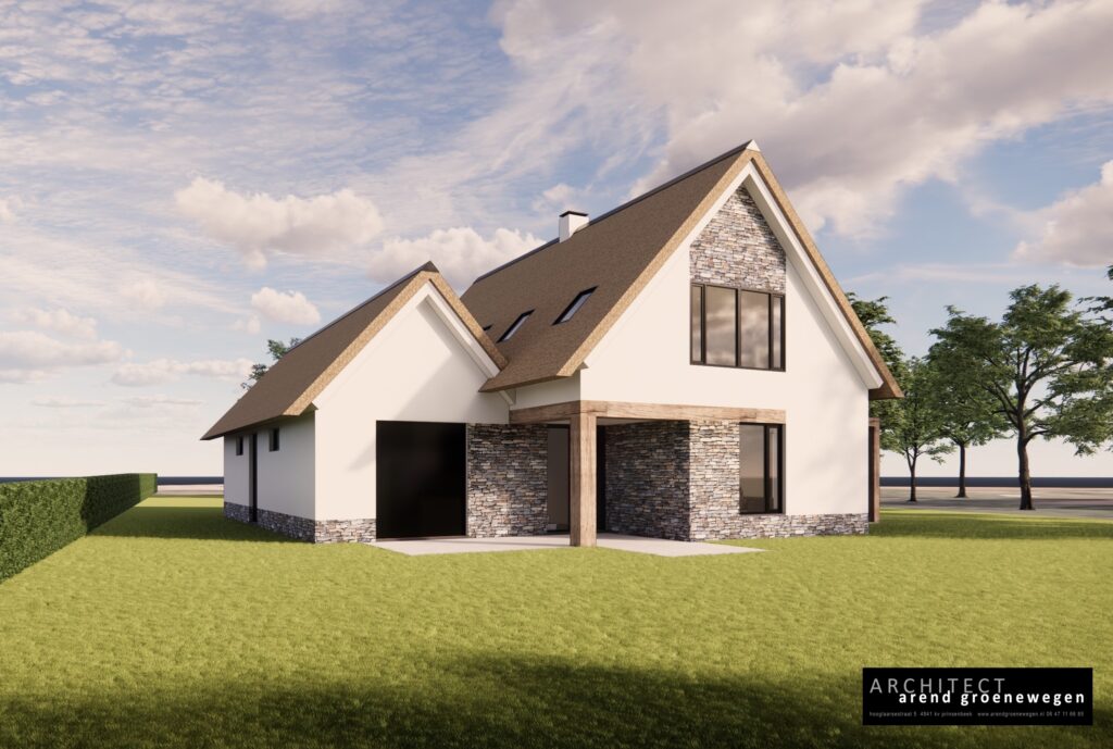 Woning rieten kap natuursteen Arend groenewegen architect2